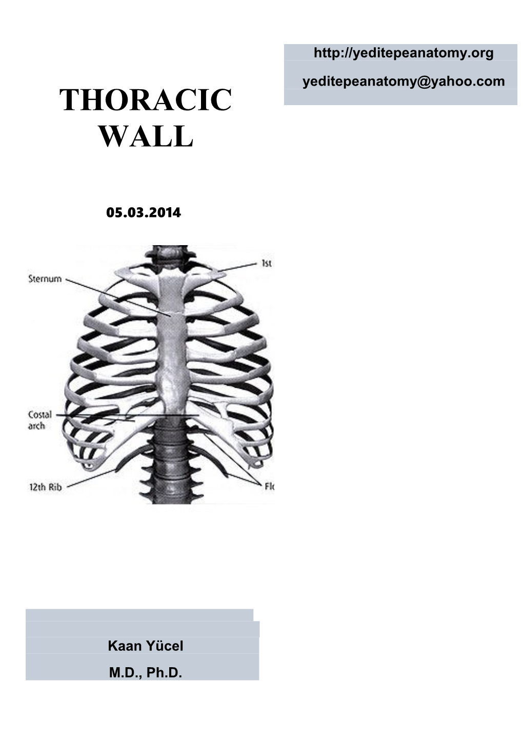 Dr.Kaan Yücel Thoracic Wall