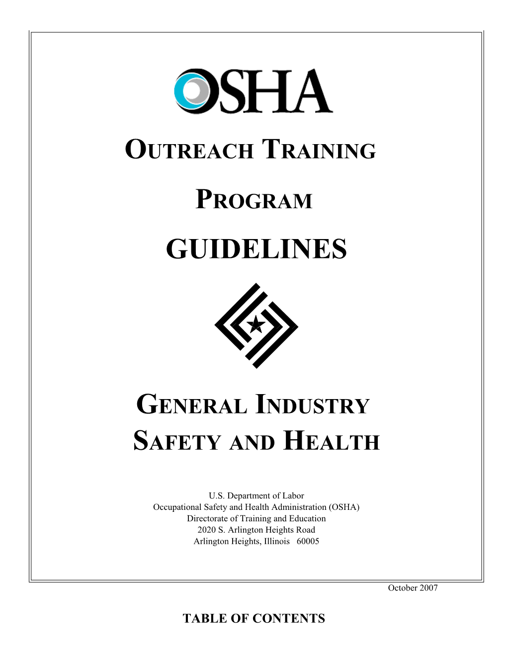 The General Industry Outreach Training Program 1