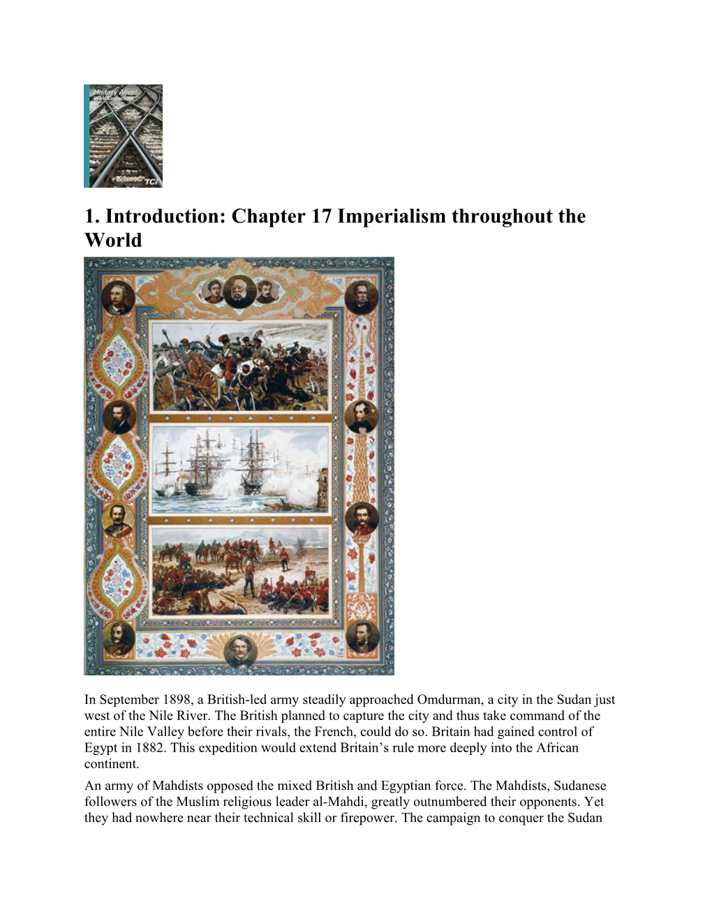 1. Introduction: Chapter 17 Imperialism Throughout the World