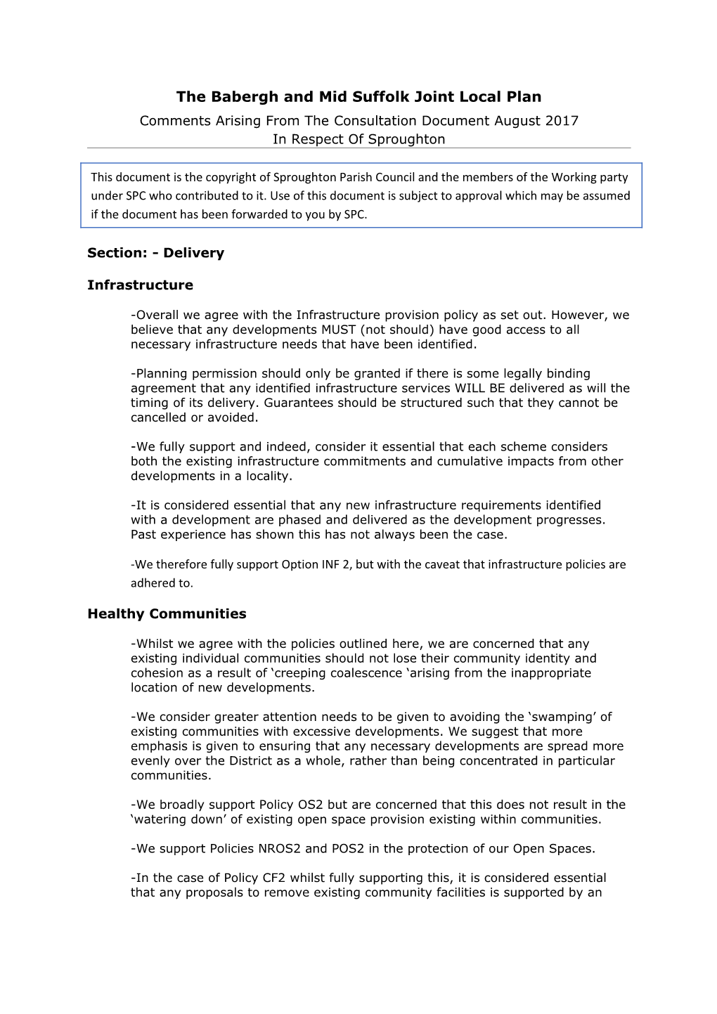 The Babergh and Mid Suffolk Joint Local Plan