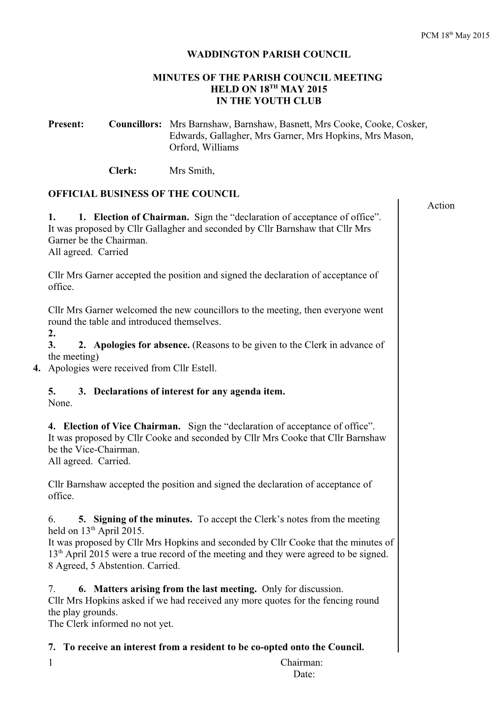Minutes of the Parish Council Meeting s5