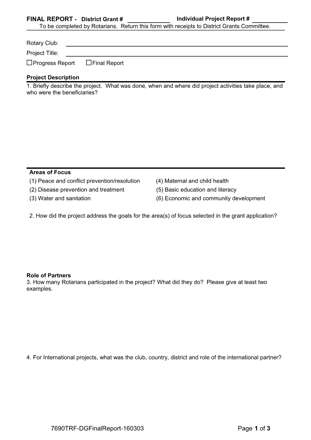 District Simplified Grants Report Form