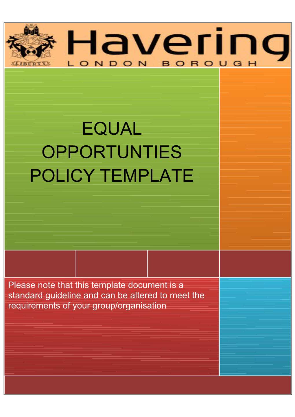 Equal Opportunities Policy Template