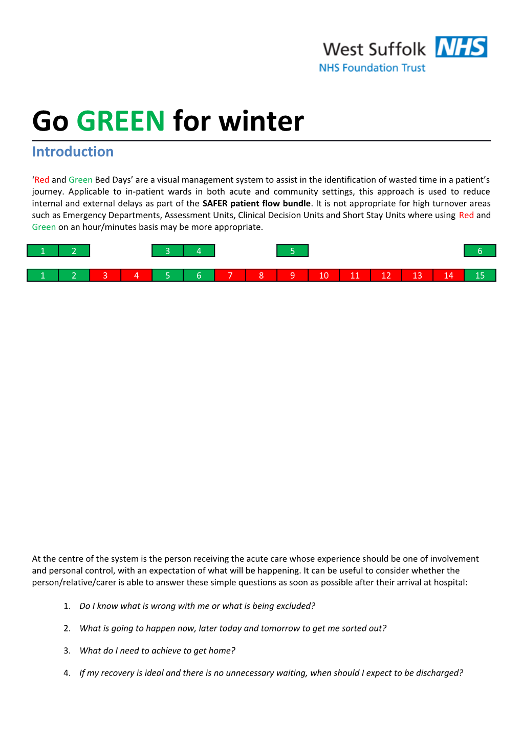 Go GREEN for Winter