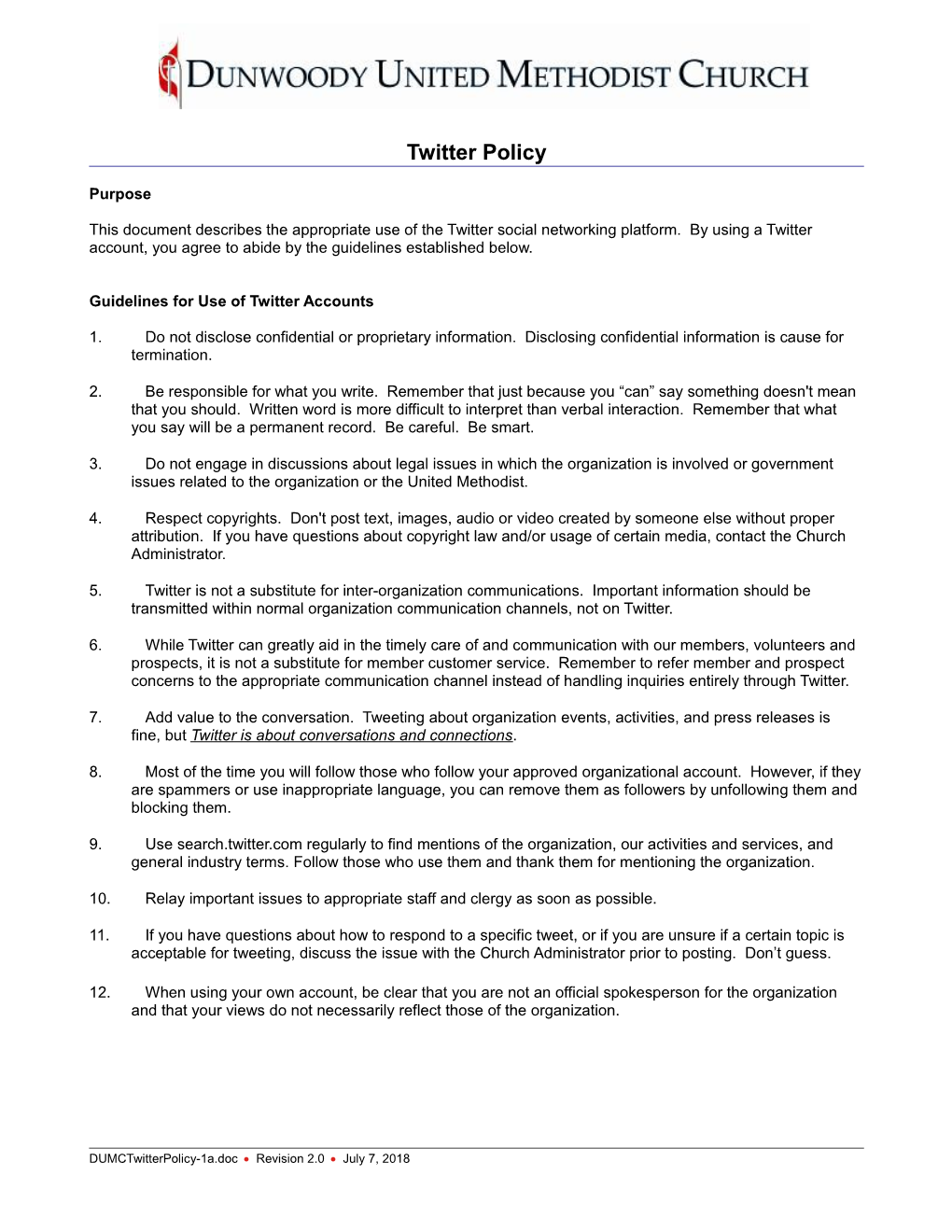 Policy for Employee Use of Social Media s1