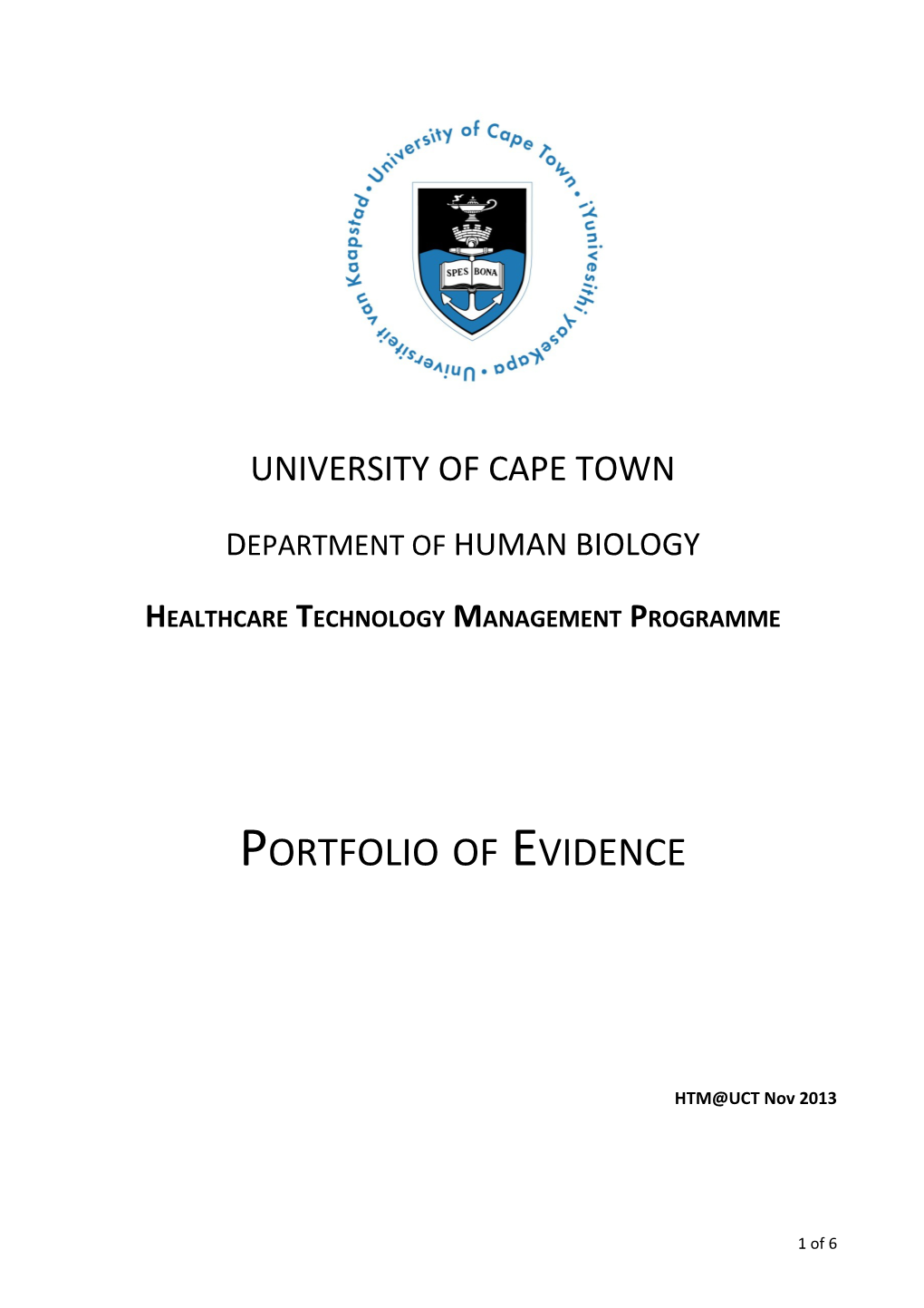 Healthcare Technology Management Programme