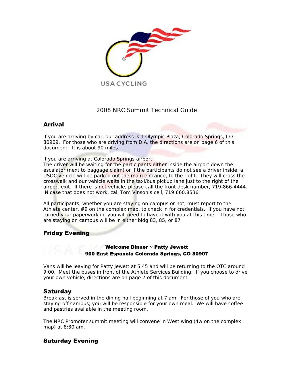 2008 NRC Summit Technical Guide