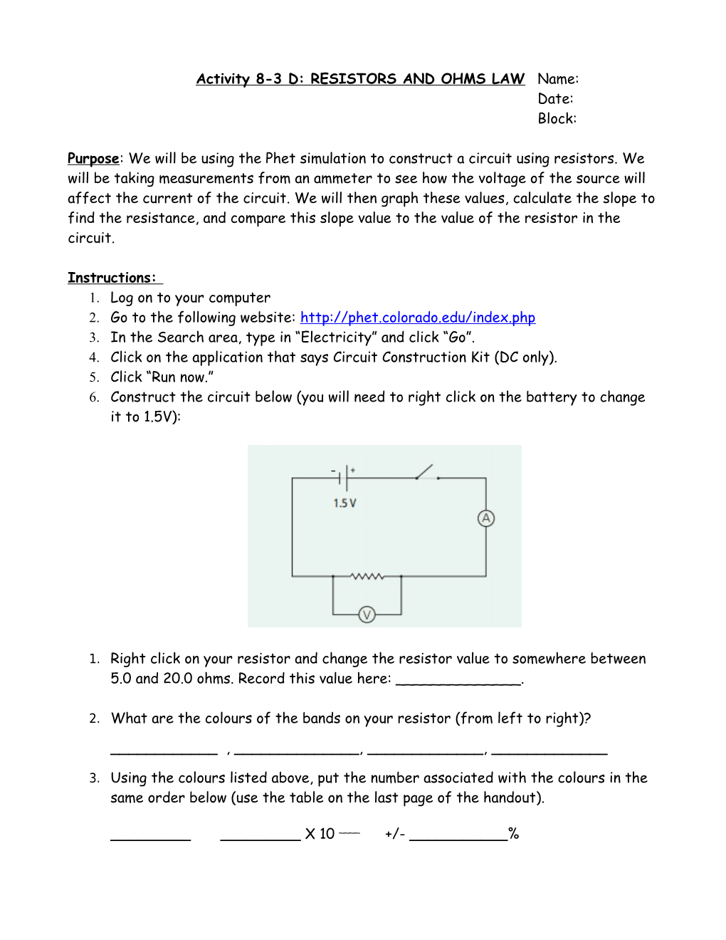 Lab 2-1 B: Generating and Burning Hydrogen Gas