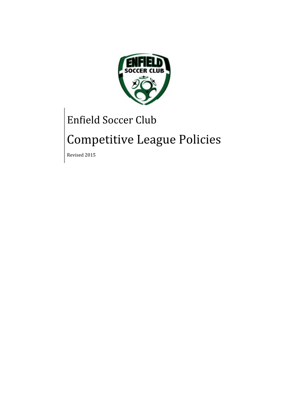 2010 Competitive League Policies