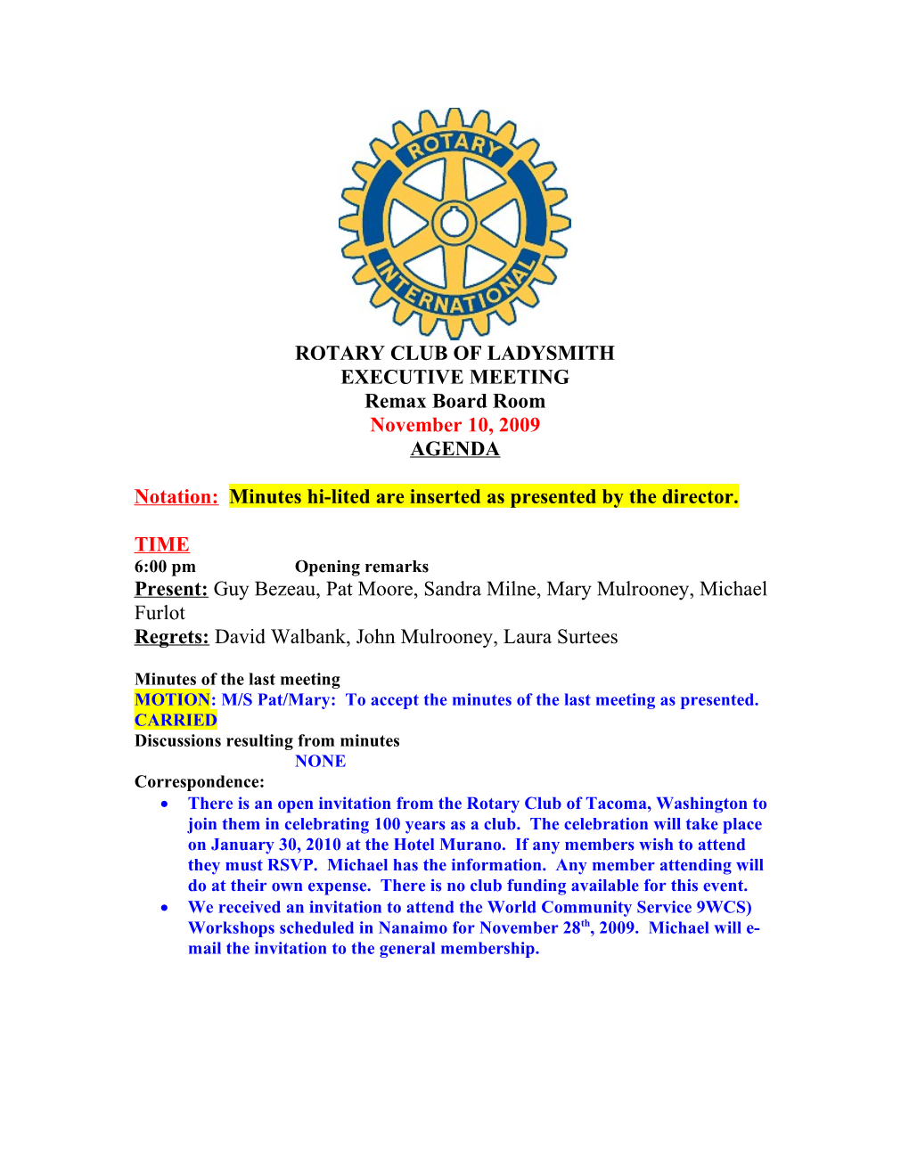 Rotary Club of Ladysmith