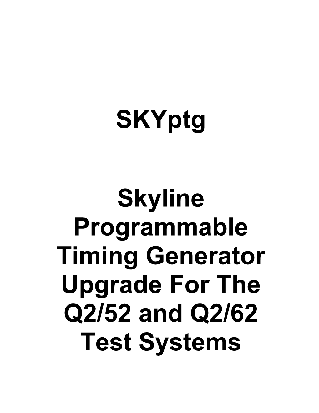 Skyptg Reference Manual