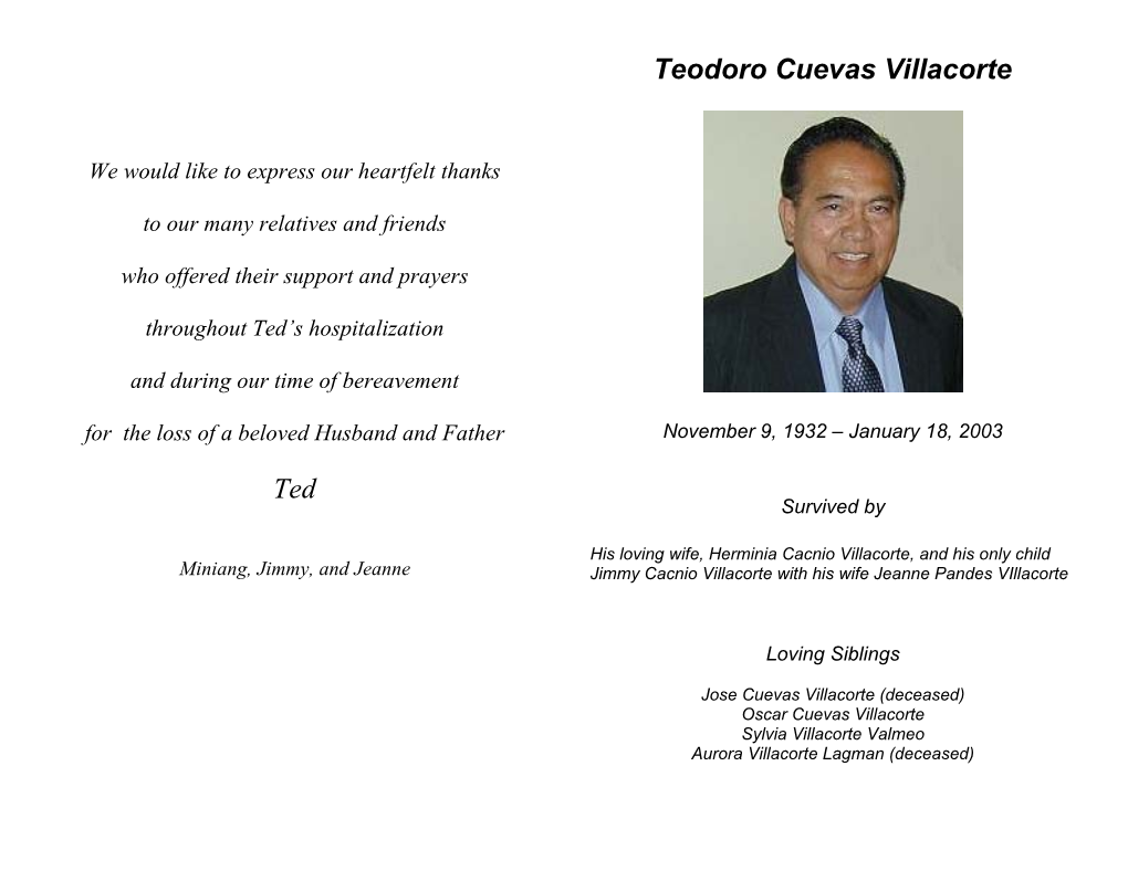 Teodoro Cuevas Villacorte