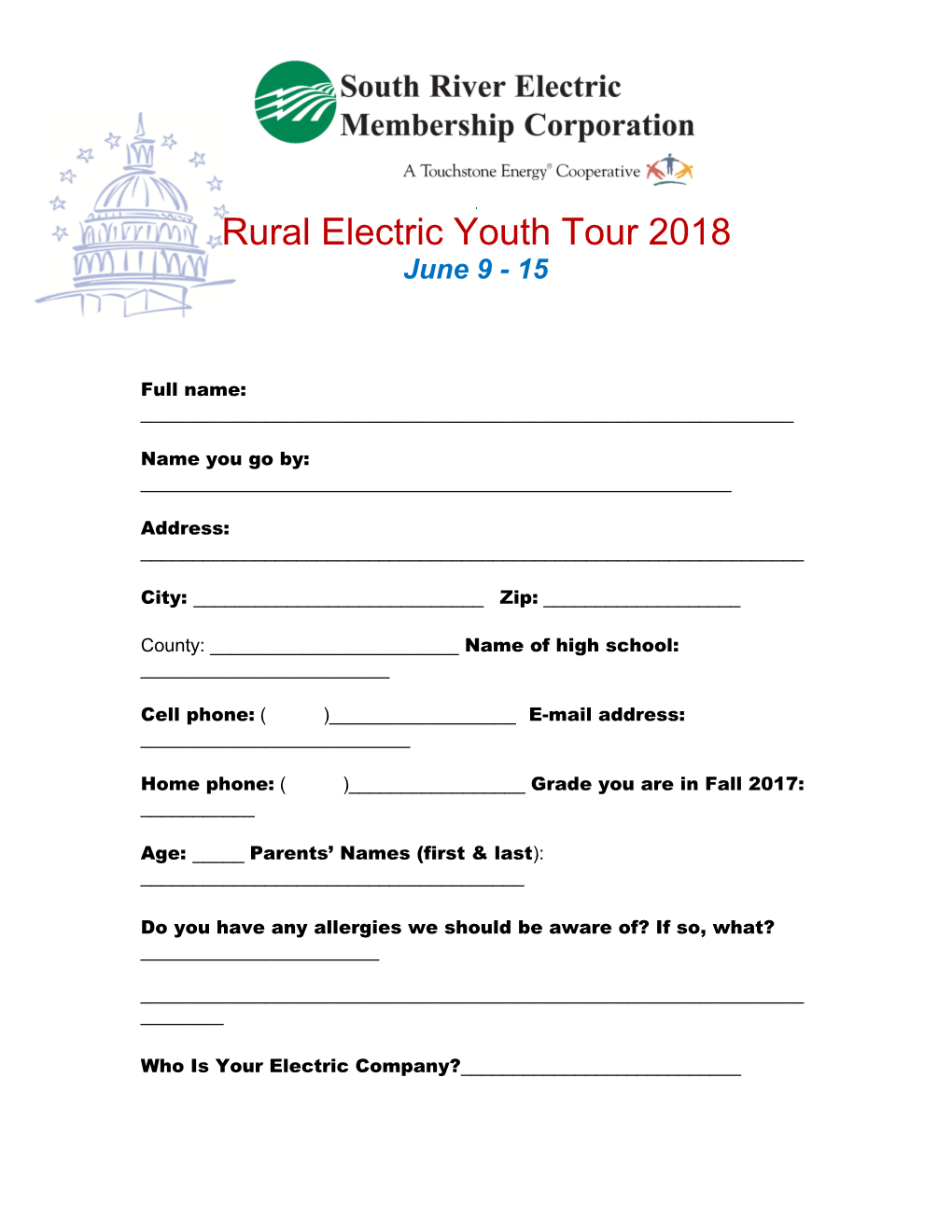 Rural Electric Youth Tour 2018