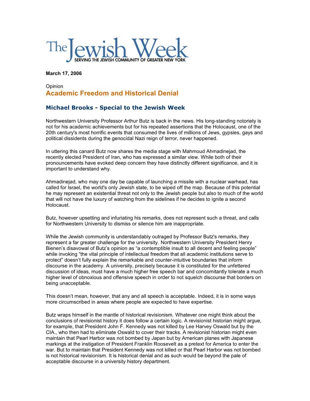 New York Jewish Week