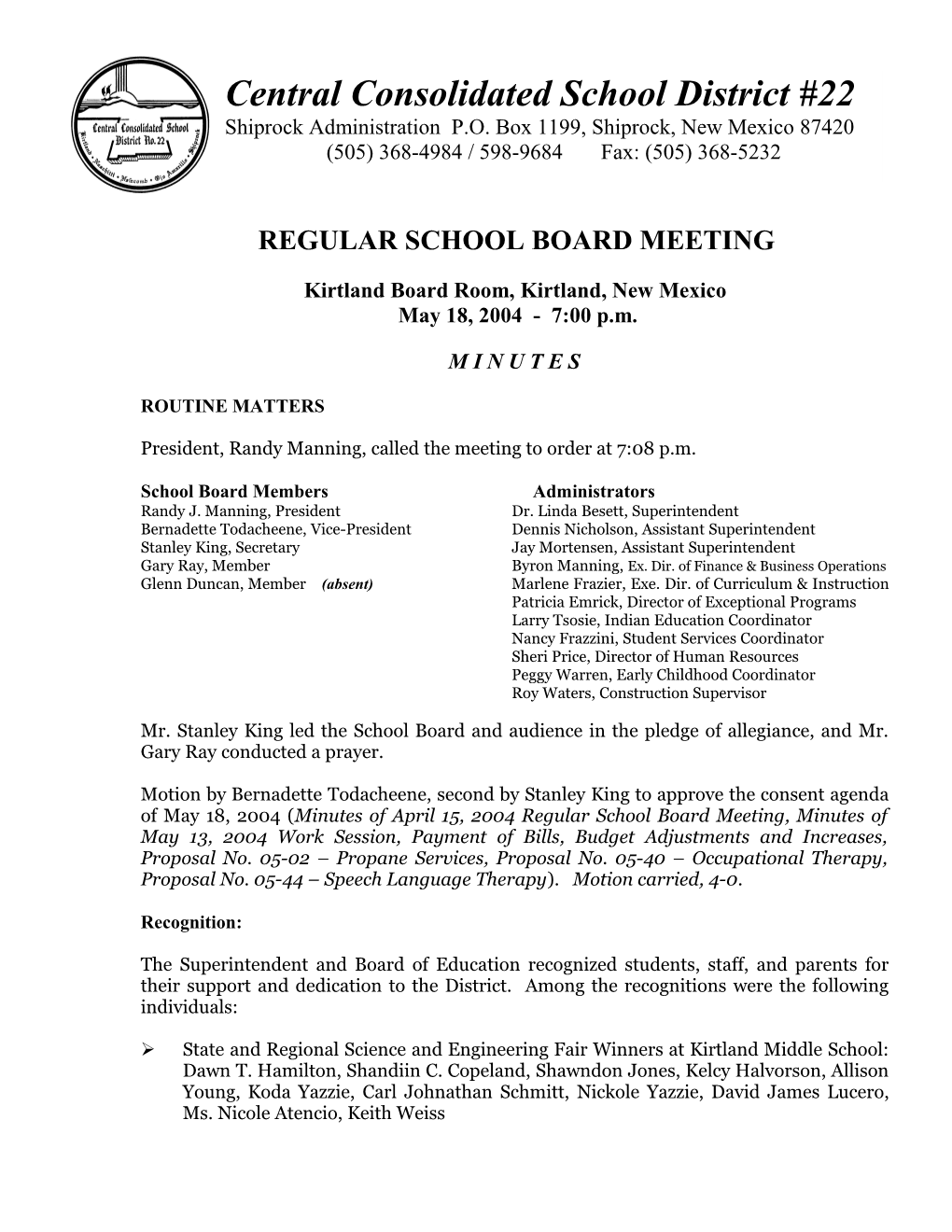 Regular School Board Meeting s10