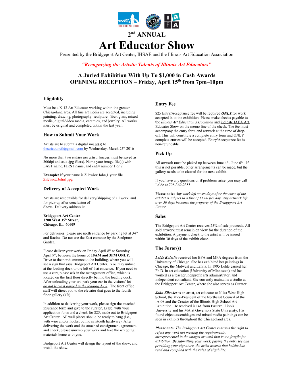 Recognizing the Artistic Talents of Illinois Art Educators