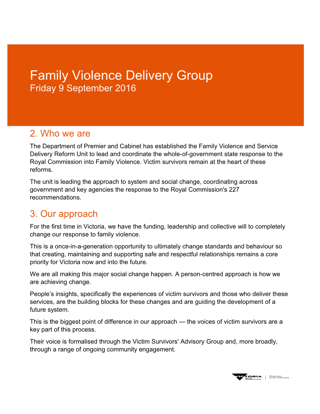 Family Violence Newsletter - 9 September 2016
