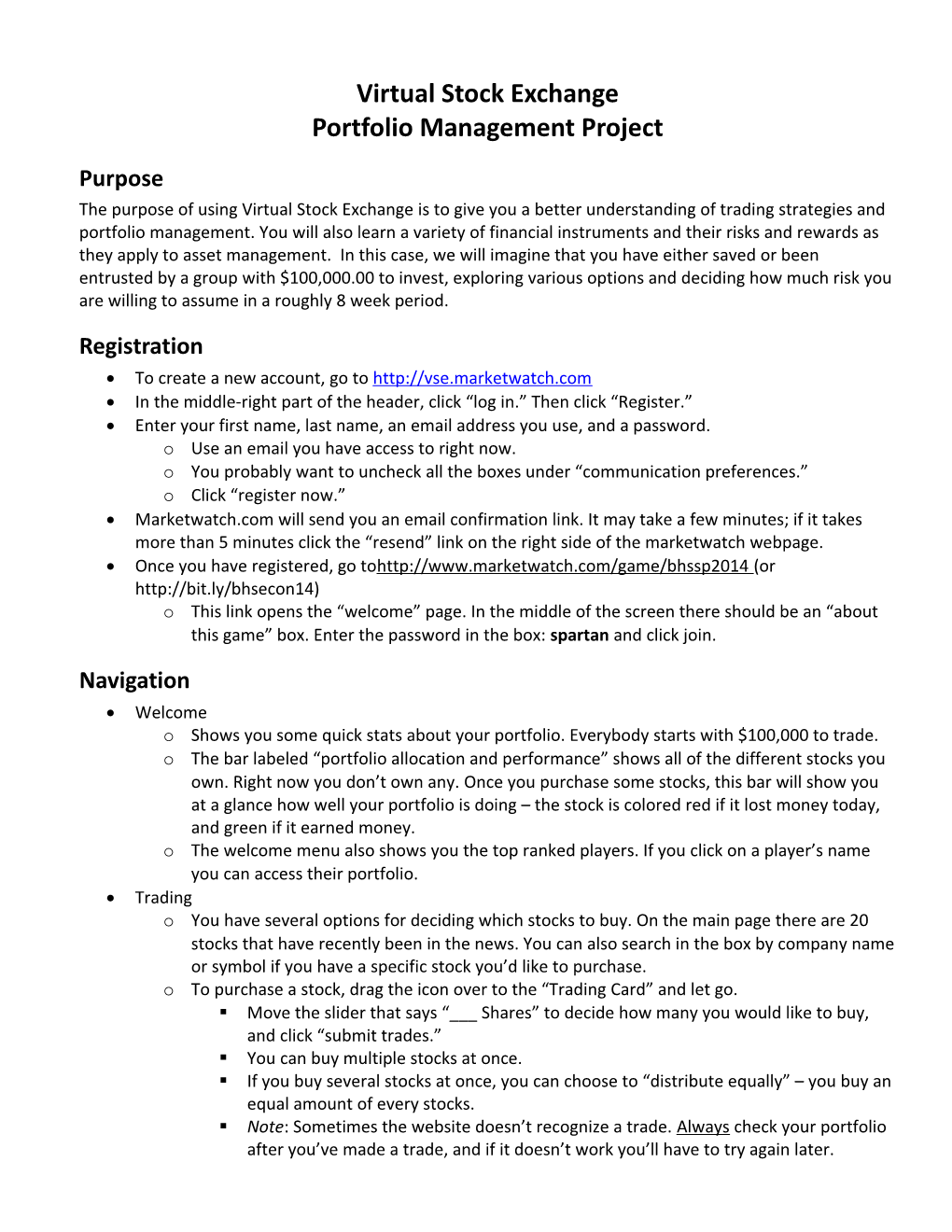 Virtual Stock Exchange Portfolio Management Project