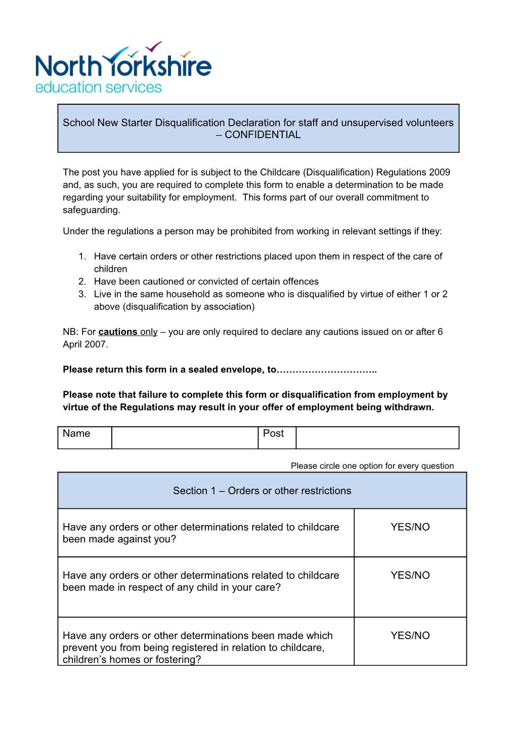 Under the Regulations Aperson May Be Prohibited from Working in Relevant Settings If They