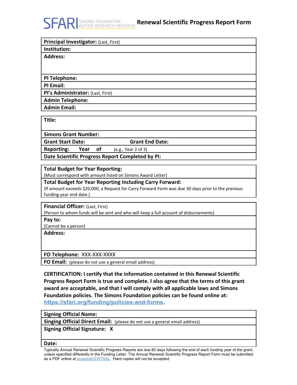 Electronic Fund Transfer Payment Information