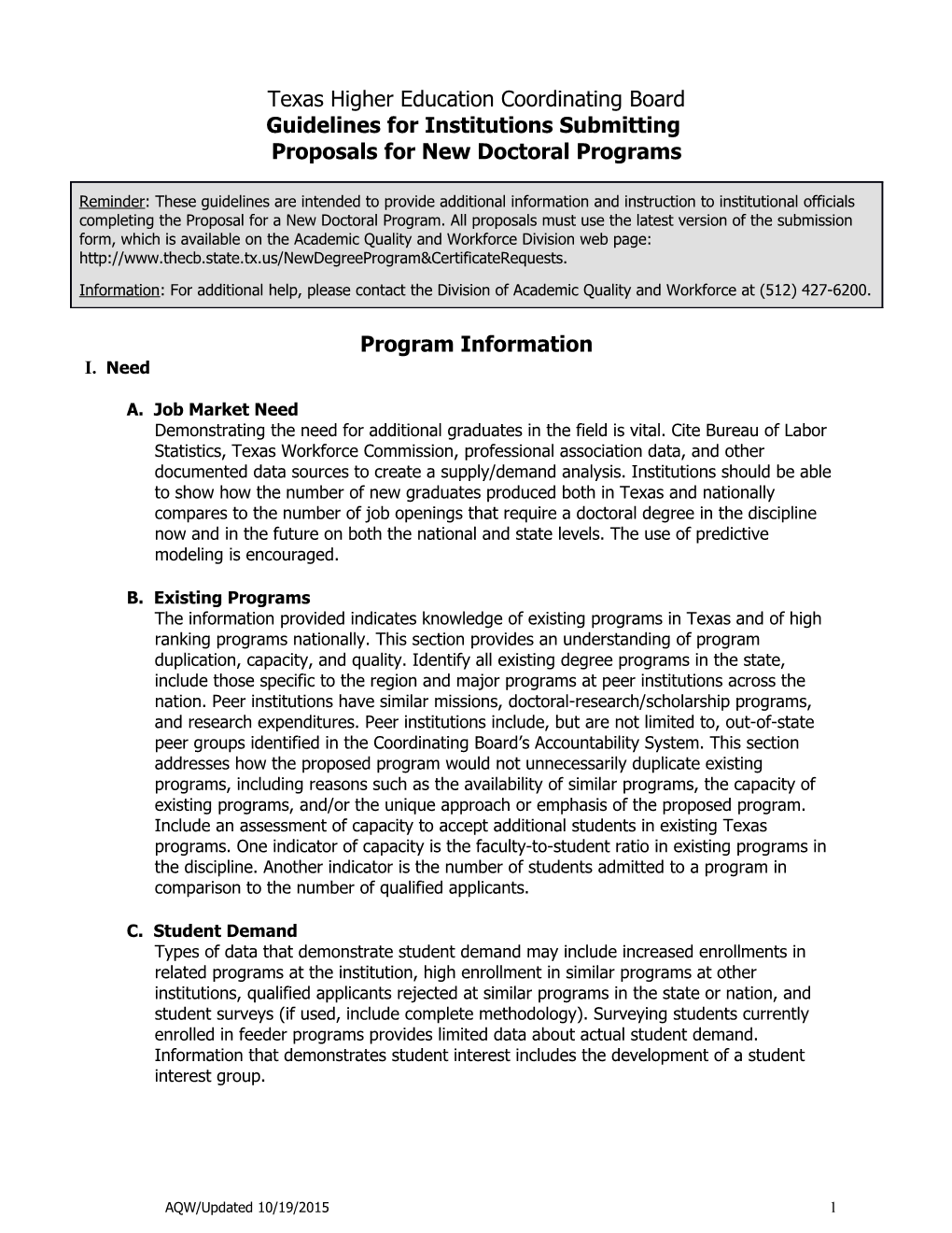 Substantive Degree Program Proposal