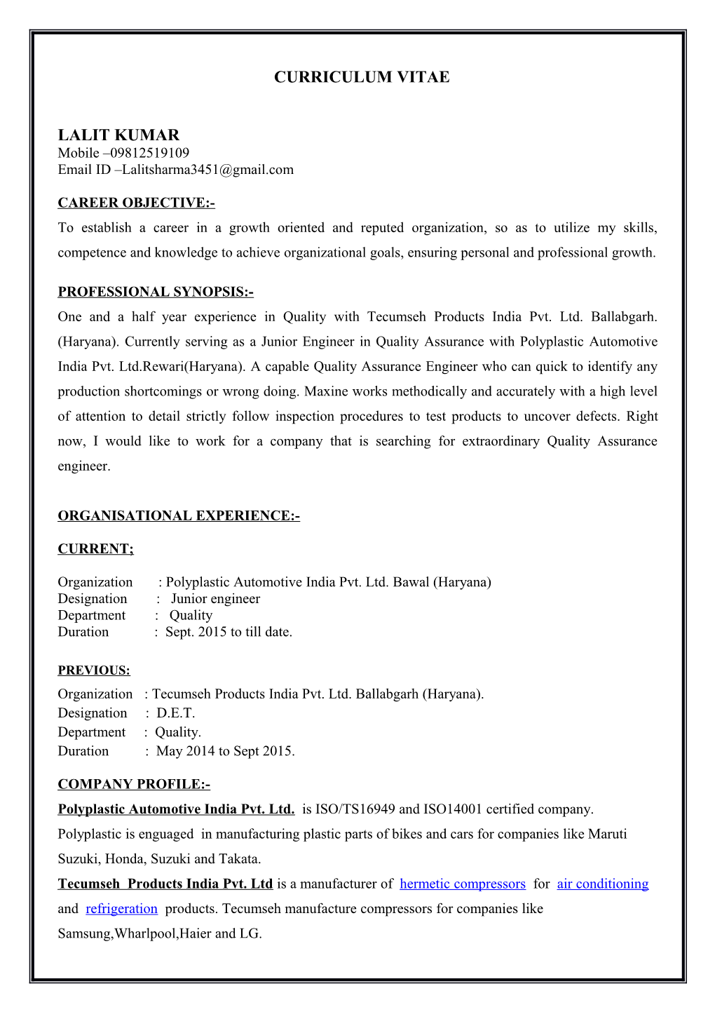 Curriculum Vitae s427