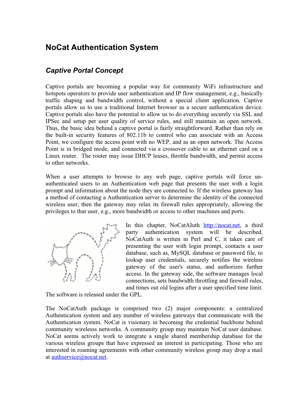 Nocat Authentication System