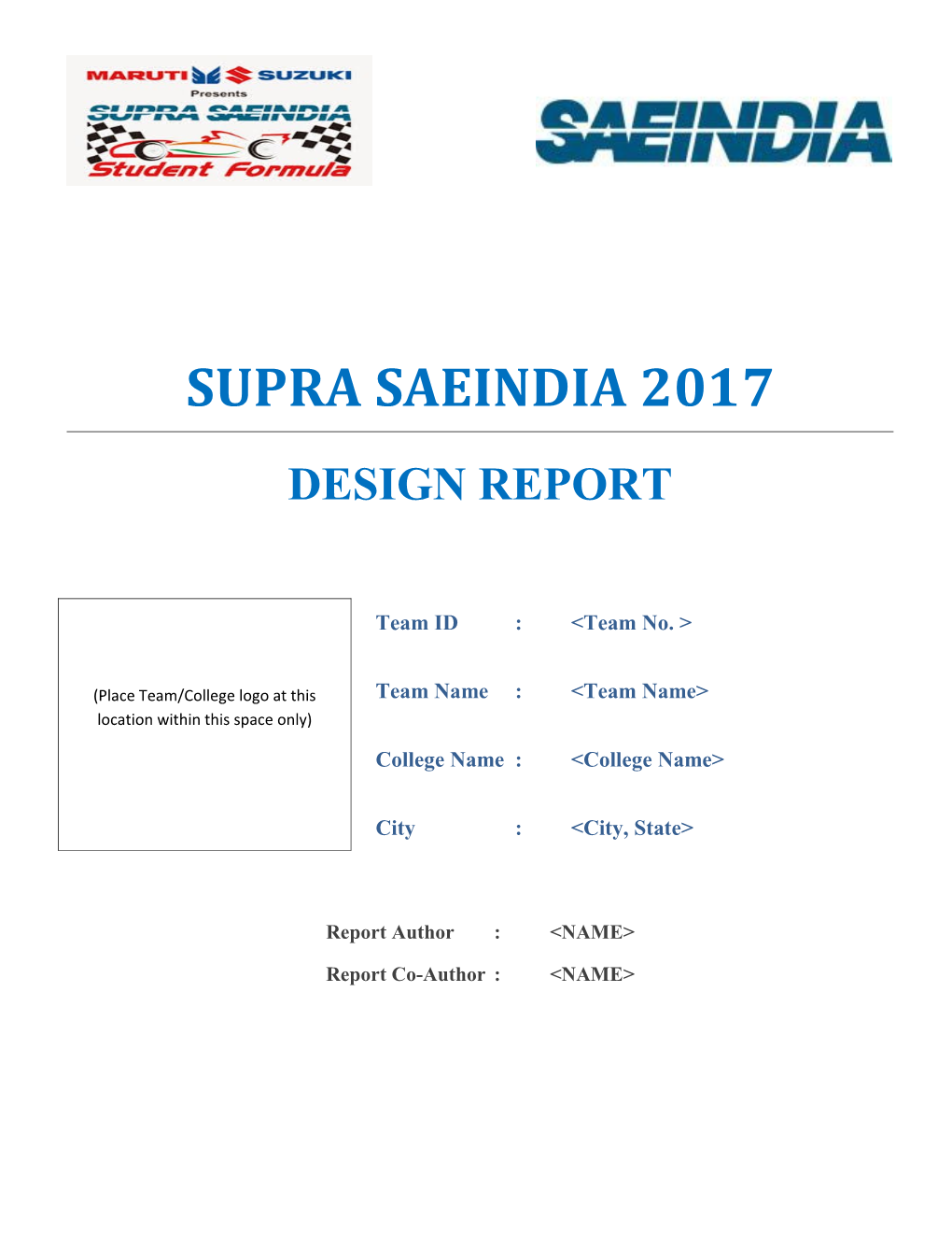 Design Report Format Efficycle SAENIS-2012