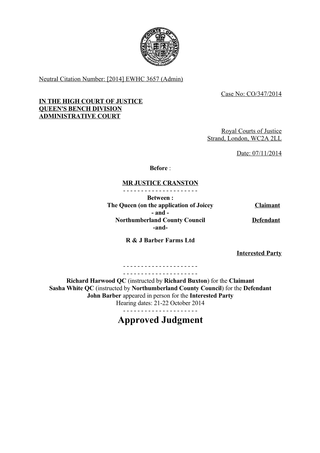 High Court Judgment Template s5
