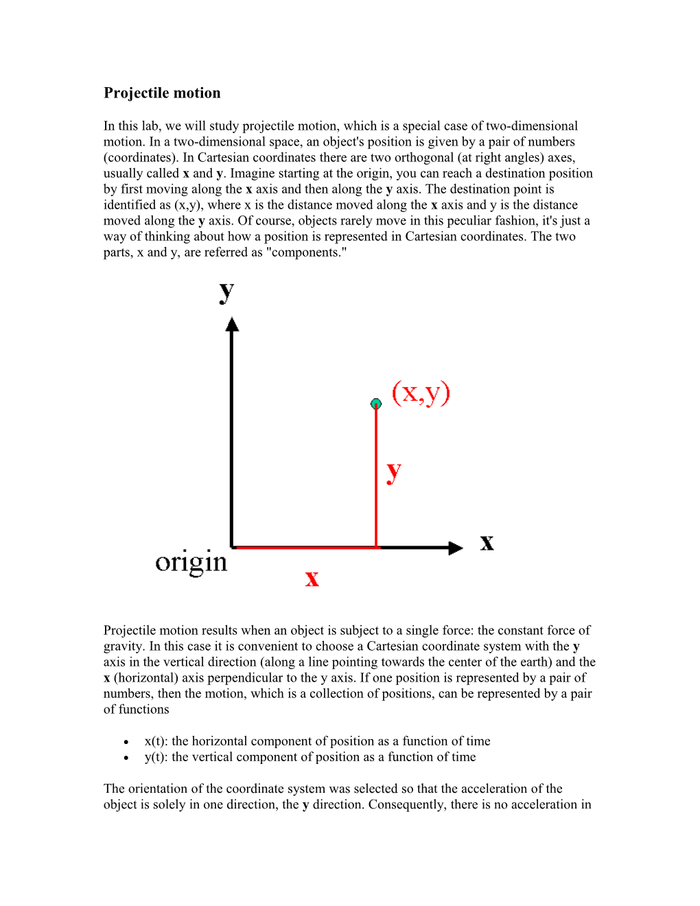 Projectile Motion