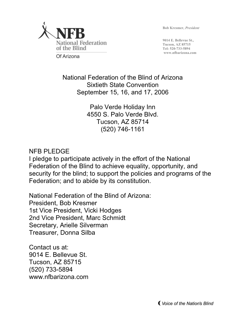 National Federation of the Blind of Arizona