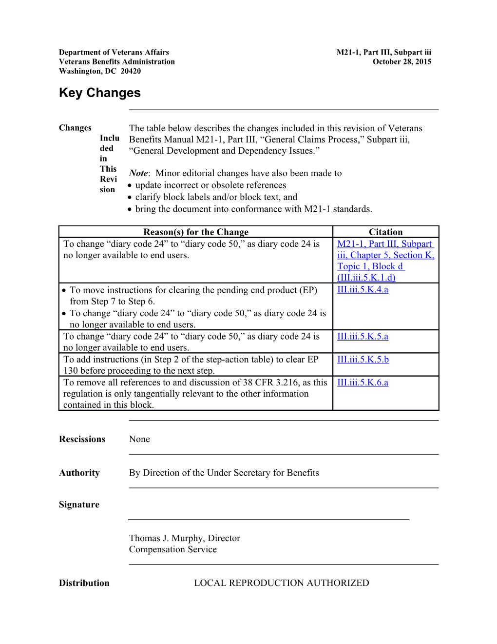 Key Changes-M21-1III Iii 5 Seck