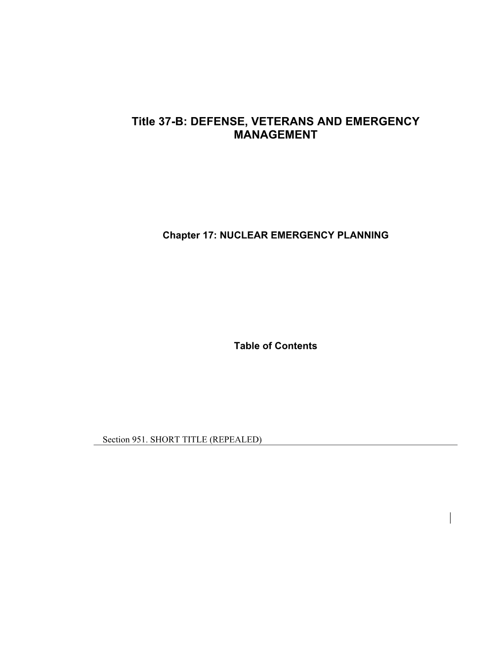 MRS Title 37-B, Chapter17: NUCLEAR EMERGENCY PLANNING