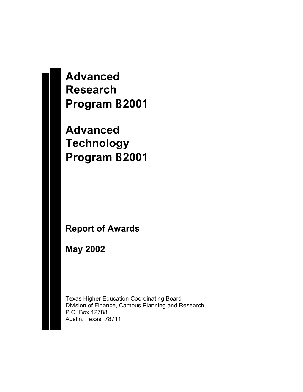 ARP/ATP Report of Awards - 2002