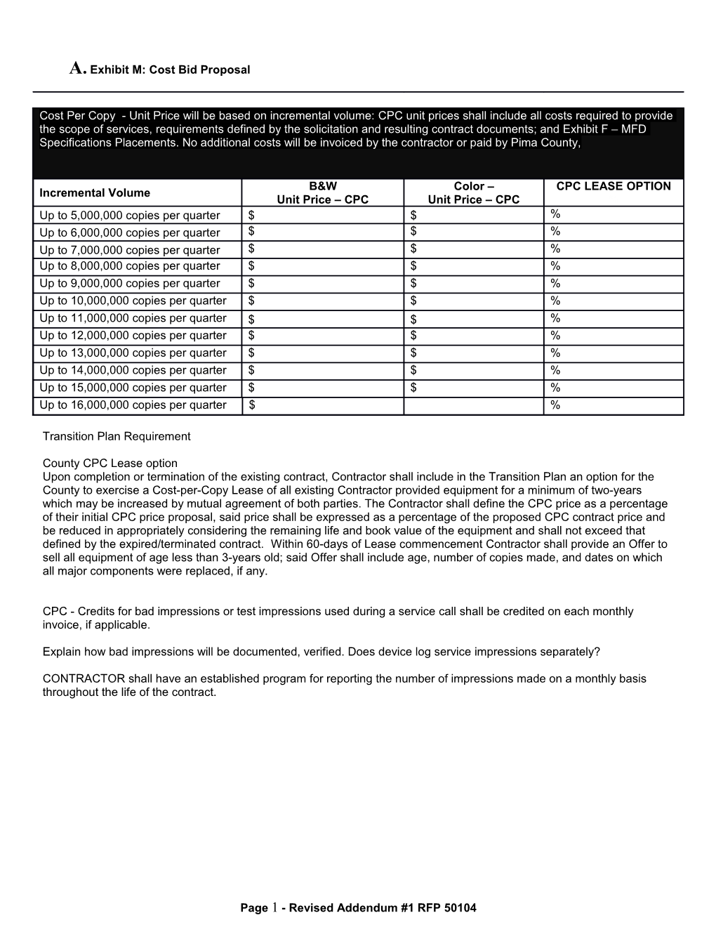 Pima County Notice of Invitation for Bids (Ifb) s1