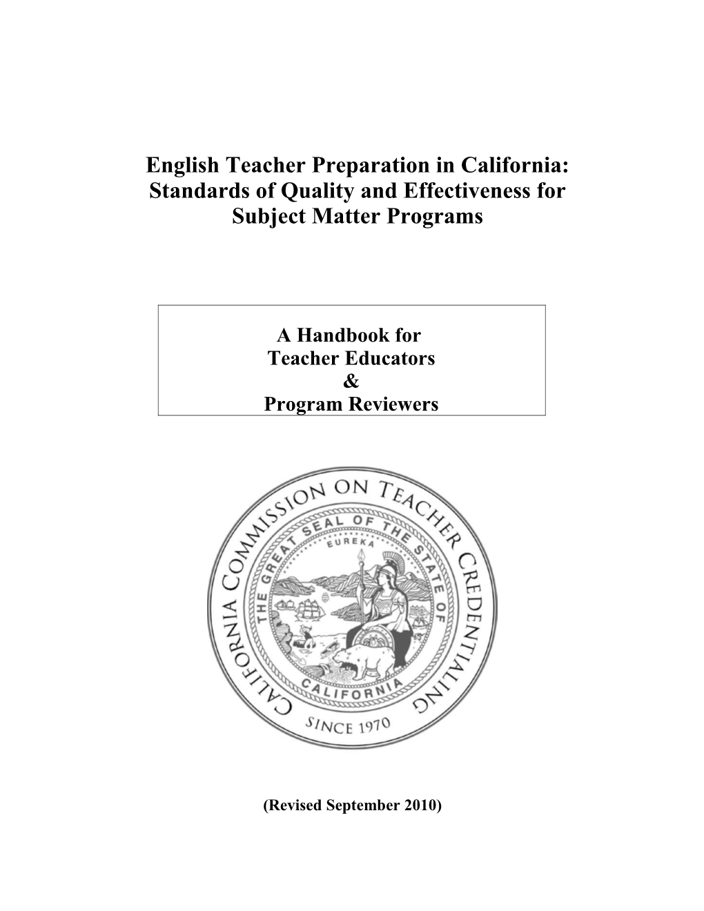 English Teacher Preparation in California