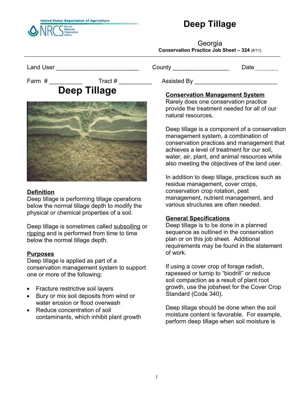 Conservation Practice Job Sheet 324(8/11)