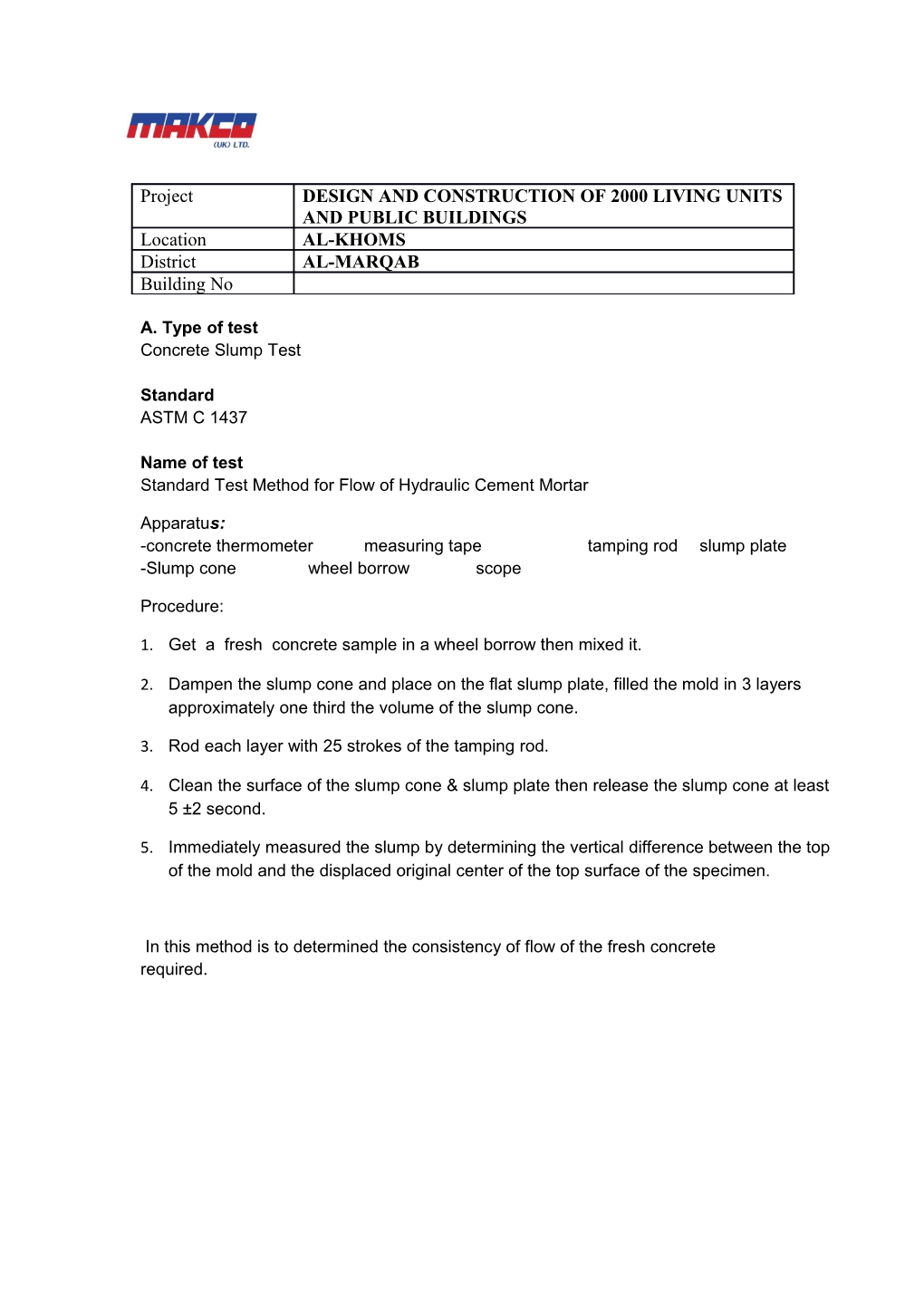 Standard Test Method for Flow of Hydraulic Cement Mortar