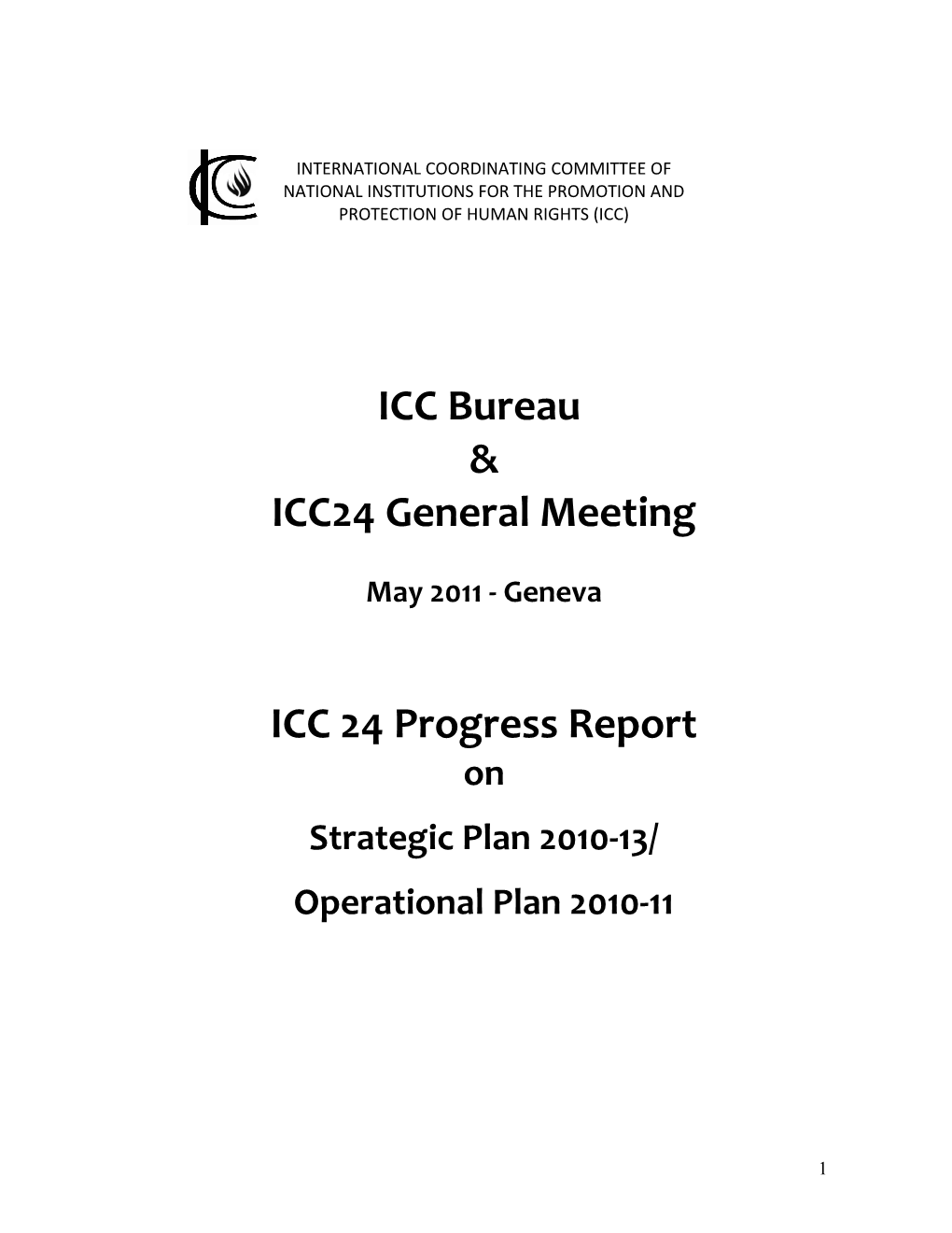ICC 24 Progress Report