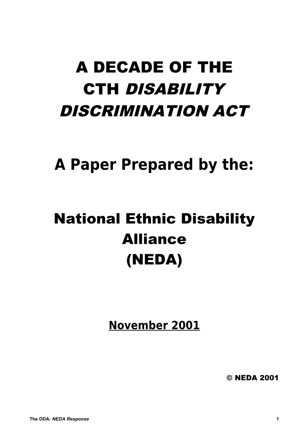 Wage Assessment and People with Disability