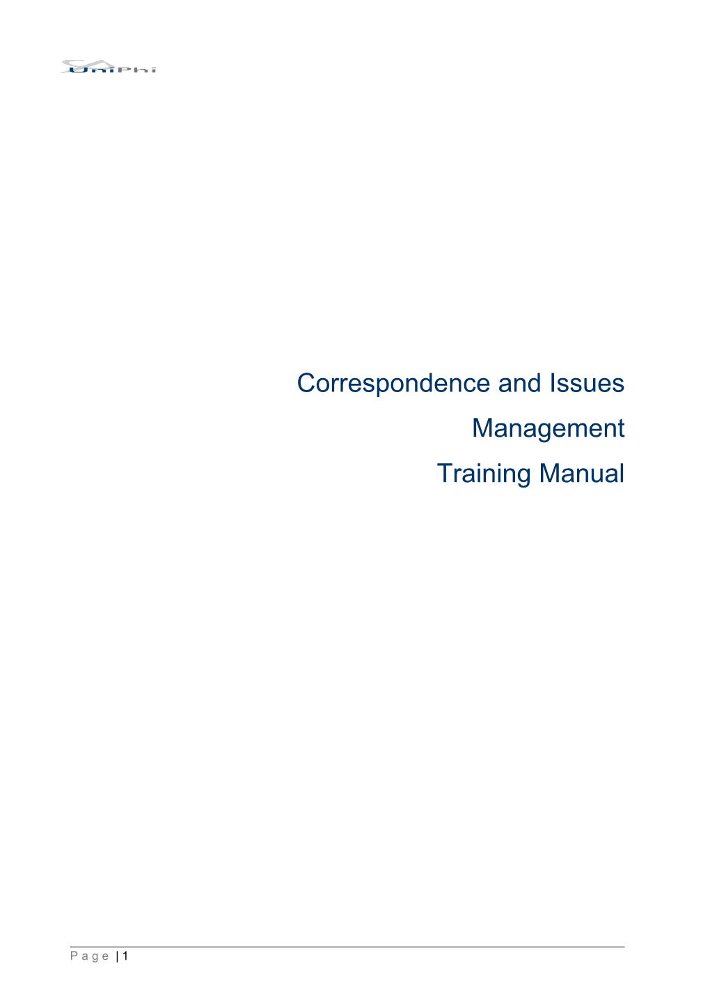 Correspondence and Issues Management