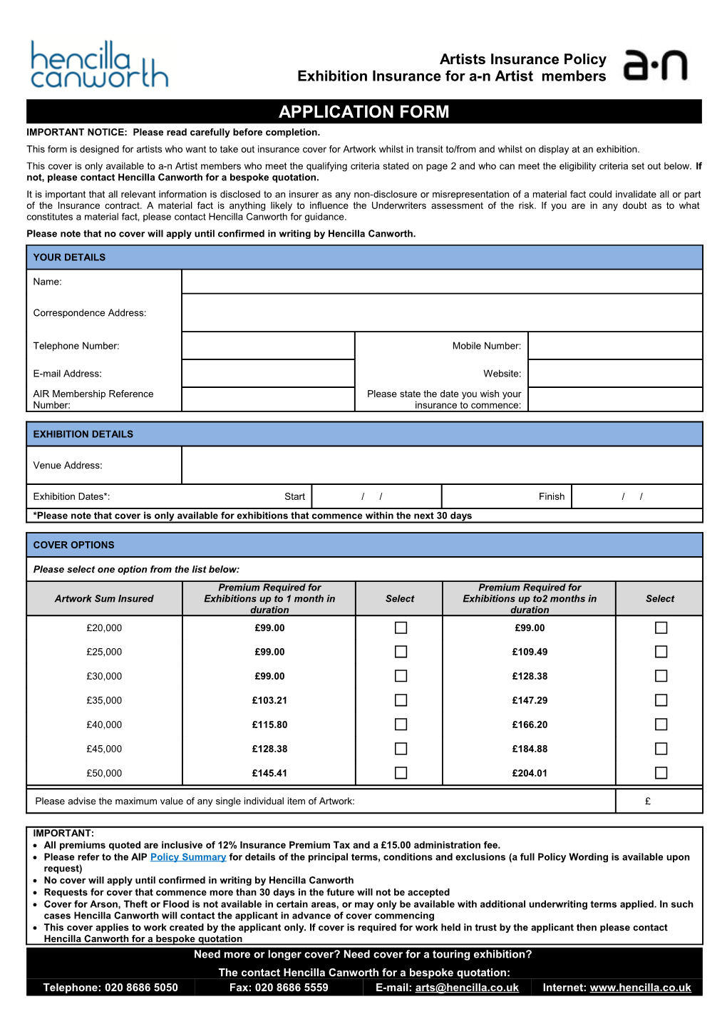 Employee Information Form