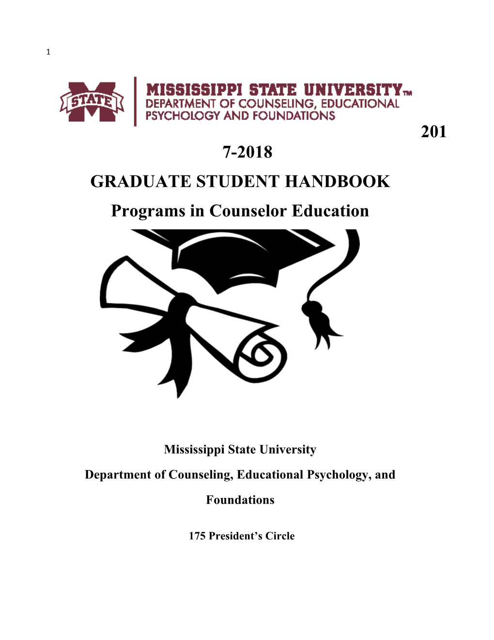 Graduate Studenthandbook