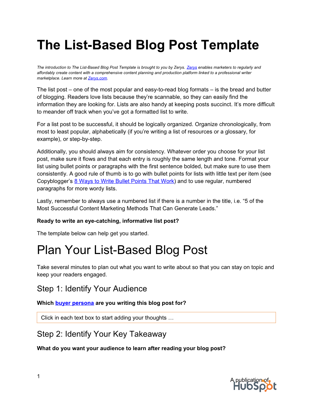 The List-Based Blog Post Template