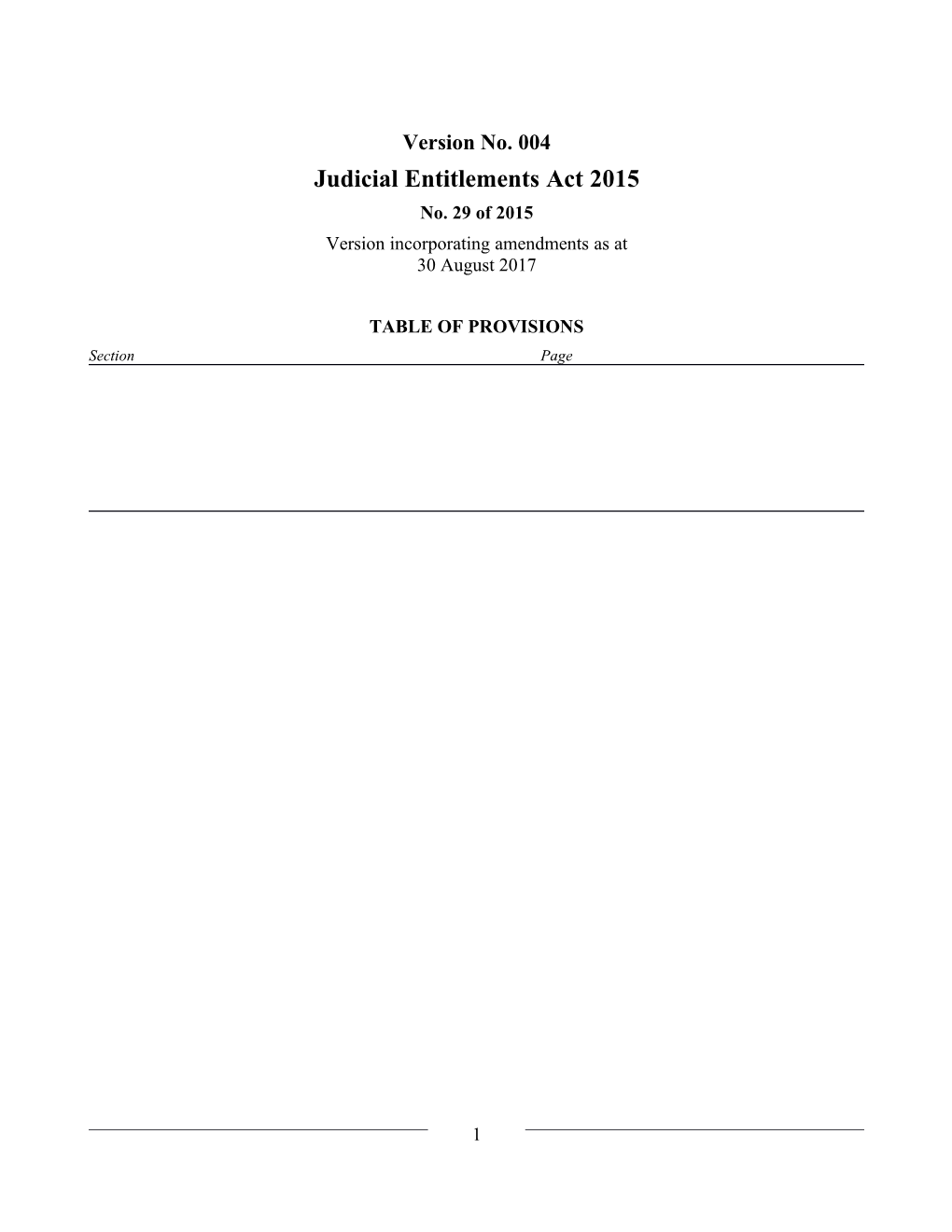 Judicial Entitlements Act 2015