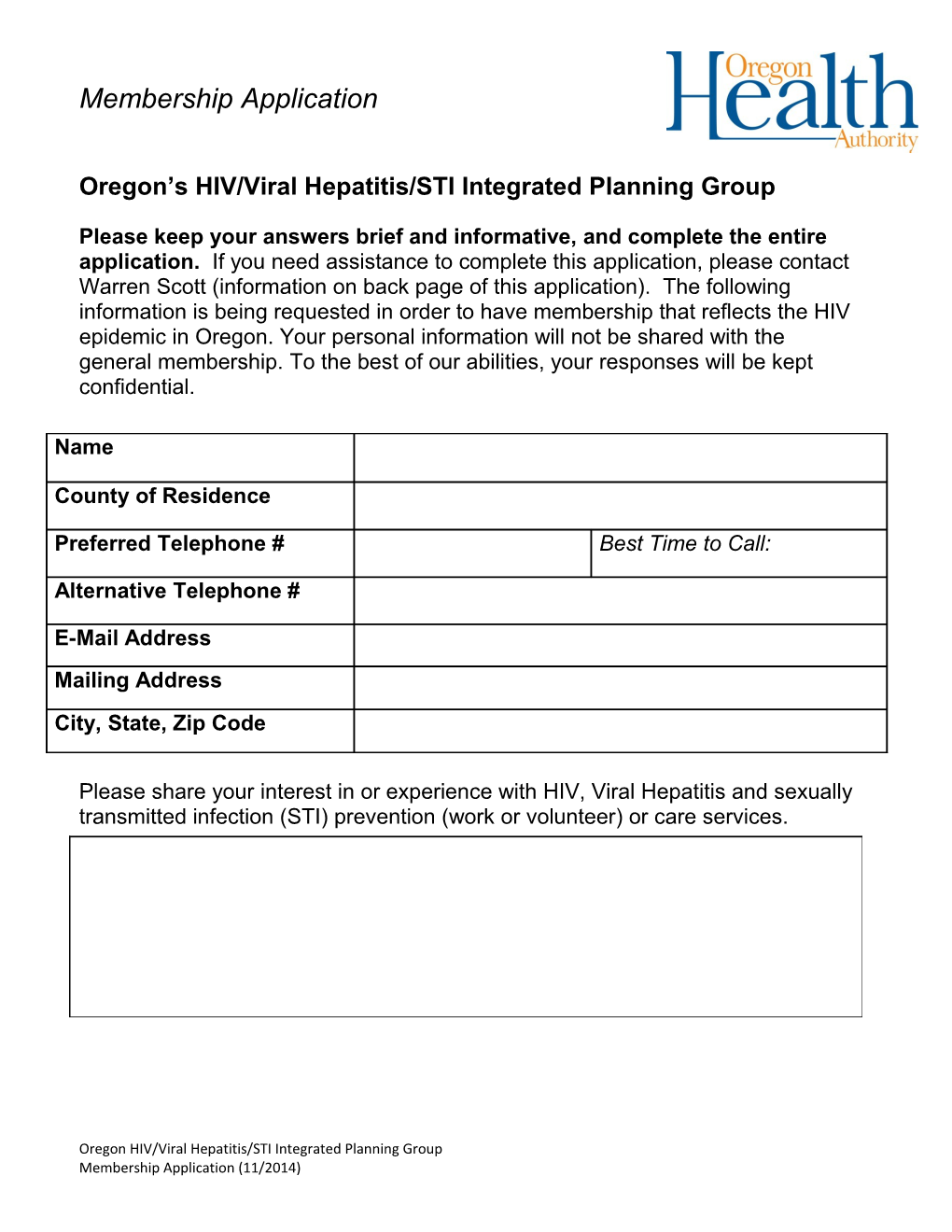 HIV Prevention Statewide Planning Group