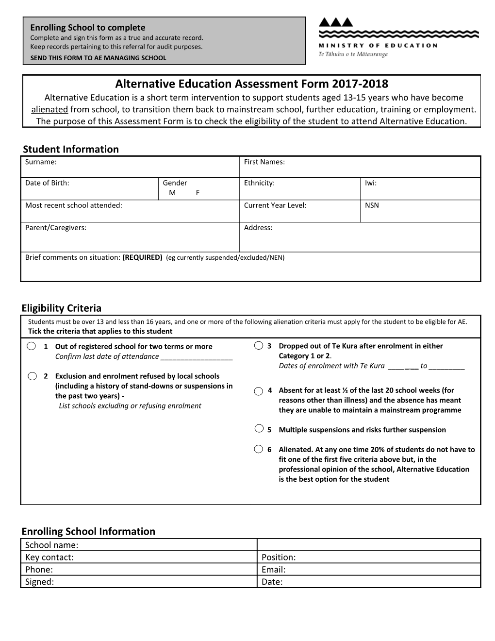 Eligibility Criteria