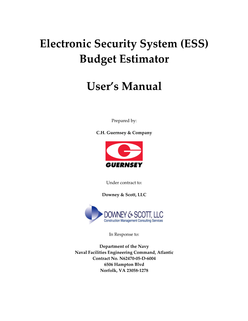 06-6004 DX008 Electronic Security System Cost Model