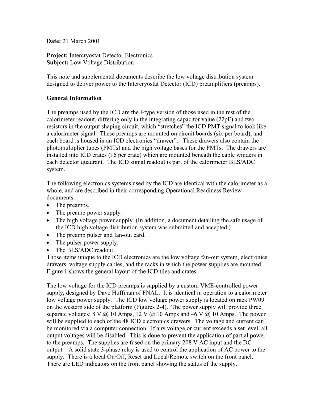 Project: Intercryostat Detector Electronics