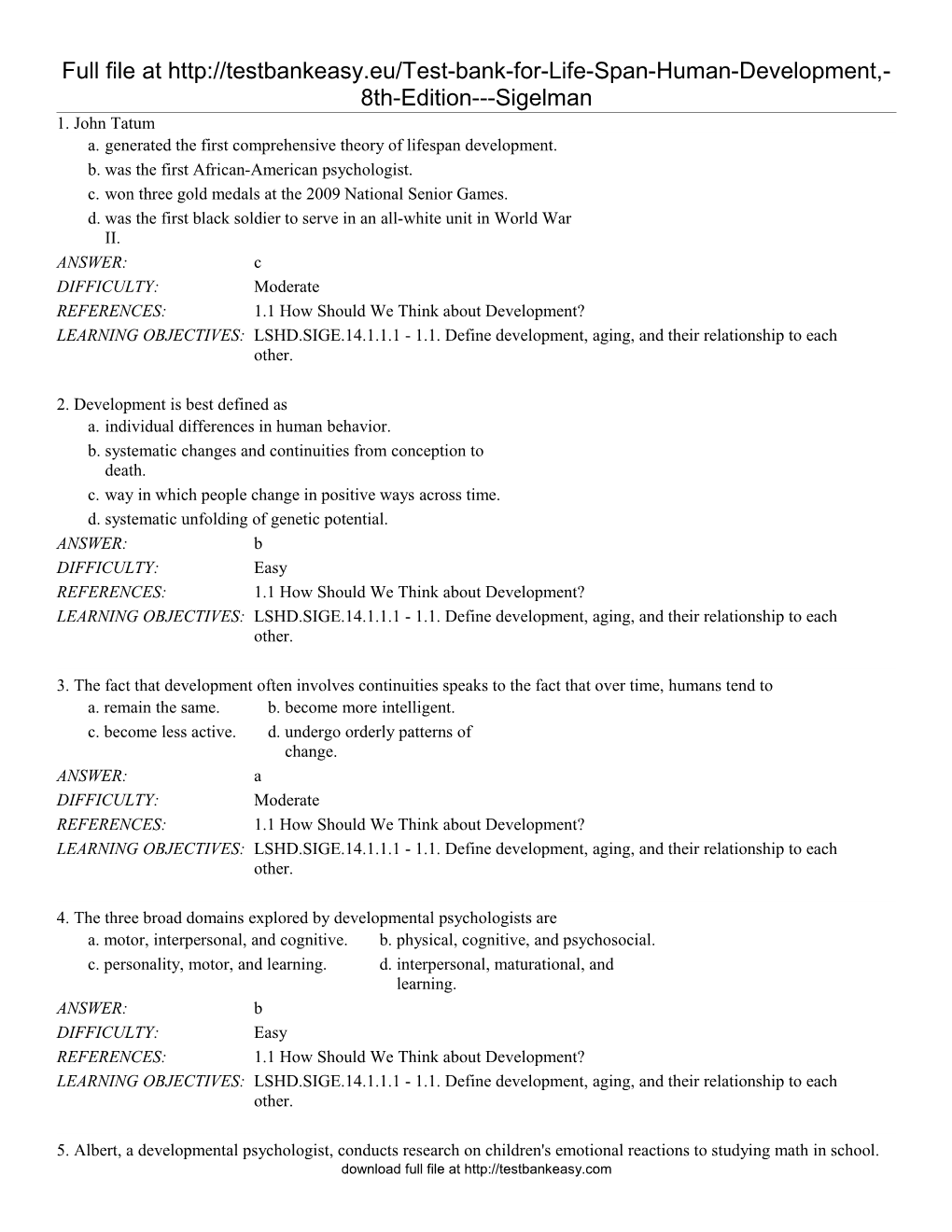 Chapter 01: Understanding Life-Span Human Development s1